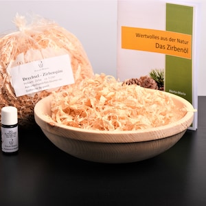 Swiss pine fragrance set, Swiss pine bowl 24 cm, Swiss pine oil, Swiss pine set, Swiss pine shavings,
