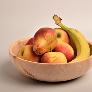 Fruit bowl, bread bowl made of pine wood, bowl, pine wood, gift, Christmas gift, birthday gift,