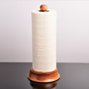Kitchen roll holder made of serviceberry, kitchen roll holder, solid wood,