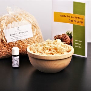 Swiss pine fragrance set, Swiss pine bowl 16 cm, Swiss pine oil, Swiss pine set, Swiss pine shavings