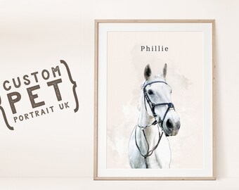 Digital File NO SHIPPING REQUIRED Pet Loss Gift Personalised Loss of a Horse Gift Horse Remembrance Custom Horse Memorial Portrait
