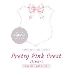 Aquarela crista bebê menina Clipart - Aquarela fita rosa clipart - 1 png transparente e arquivo Jpg Coquette Bow, Download digital instantâneo