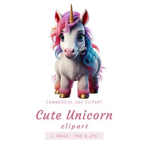 Lindo unicornio PNG, diseño de unicornio femenino rosa y morado, unicornio 3D lindo PNG, dulce unicornio PNG - Descarga digital PNG Unicorn Clip Art