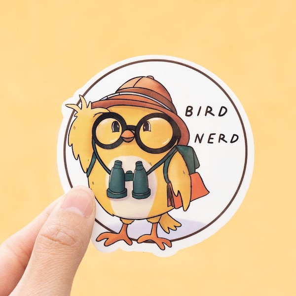 Bird Nerd Sticker, Cute Birding Sticker, Bird Lovers Gifts For Her, Birding Bird Sticker, Gift For Bird Lover, Wildlife Lover, Bird Watcher