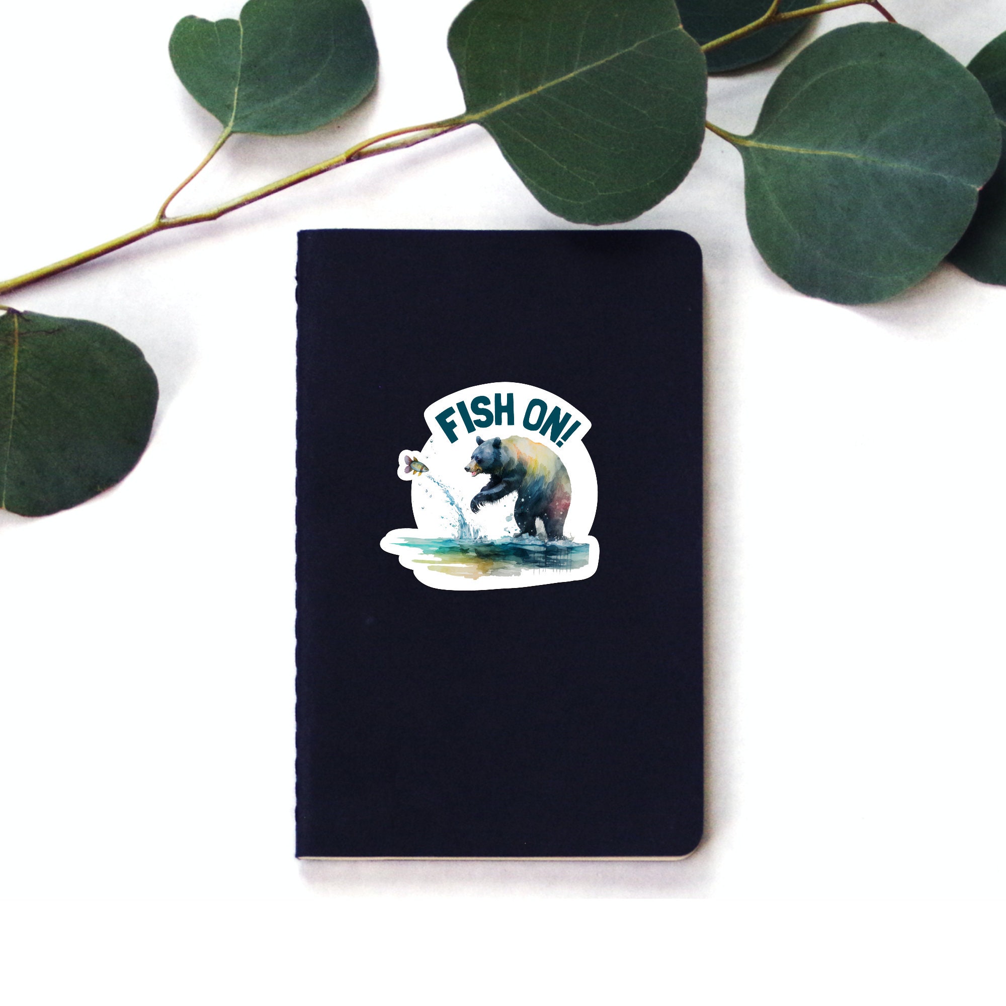 Bear Fishing Sticker Pack Fishing Legend Bear Vinyl Sticker Etsy