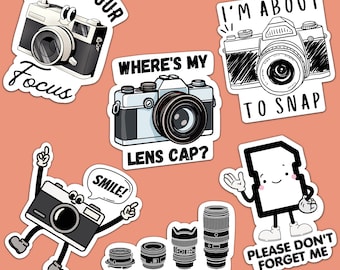 Wall Stickers Vinyl Decal Camera Photographer Photo Art Photography Un - Foto 12