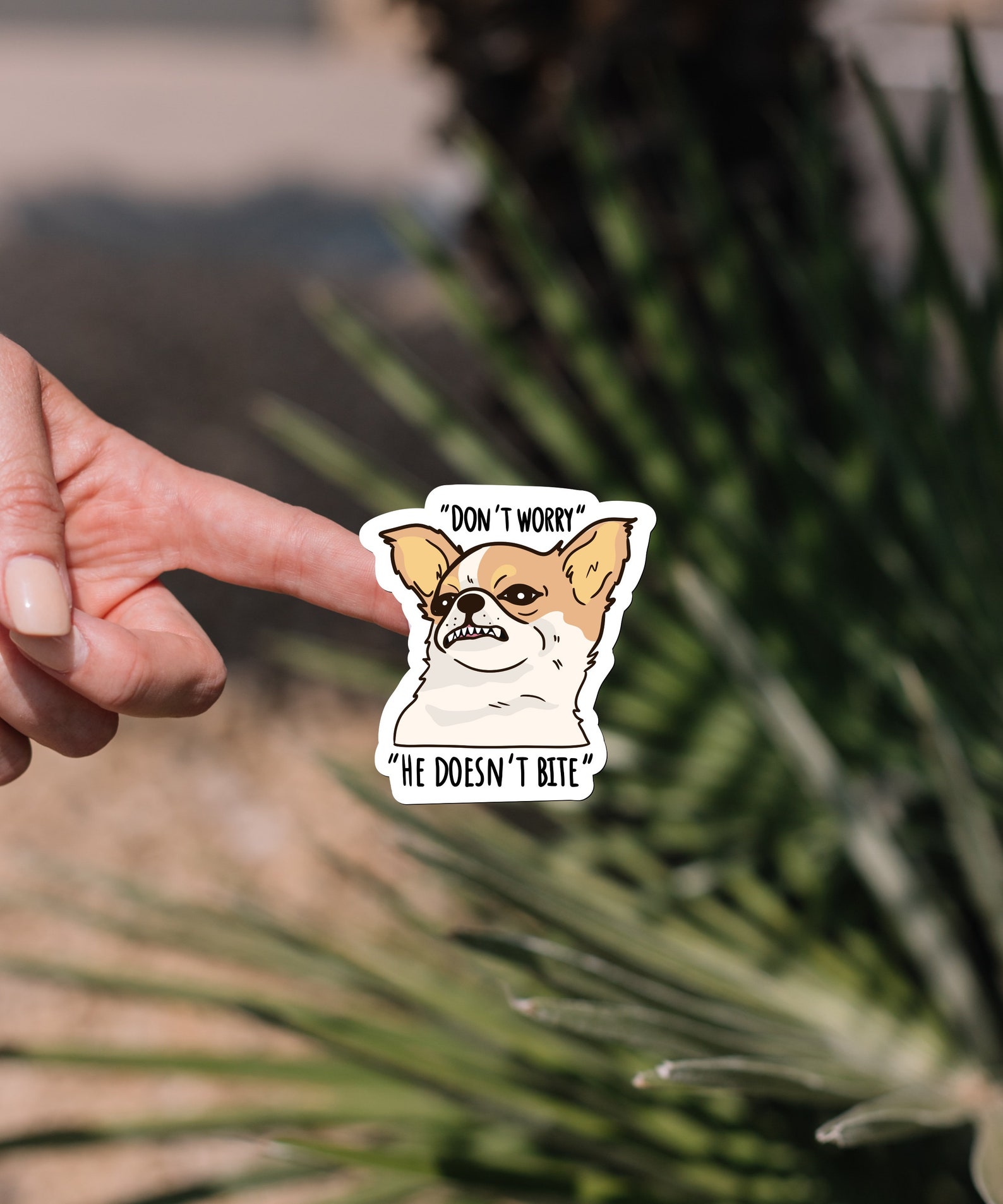 Bite Work Sticker He Doesn't Bite Sticker, Funny Vetmed Stickers, Vet Tech Week, Vet ...