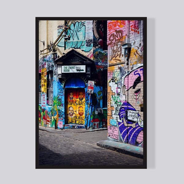 Streets of Melbourne, Street Photograph, Digital Download, Wall decor, Australia photo, Melbourne Architecture Victoria, Colorful Home Decor