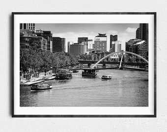 Streets of Melbourne, Urban Print, Melbourne Architecture Victoria, Black and White, Digital Download, Wall decor, Melbourne wall Art, Decor