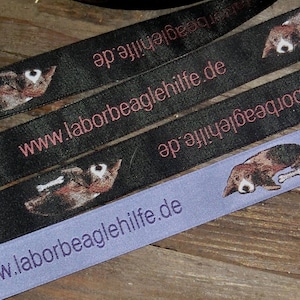 2,50 Euro/m Webband BEAGLE Borte Band Laborbeaglehilfe  20mm NEU