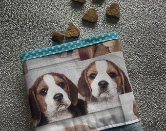 BAGins Leckerliebeutel für die Hosentasche Jackentasche BEAGLE Futterbeutel JEANS Einzelstücke sofort verfügbar