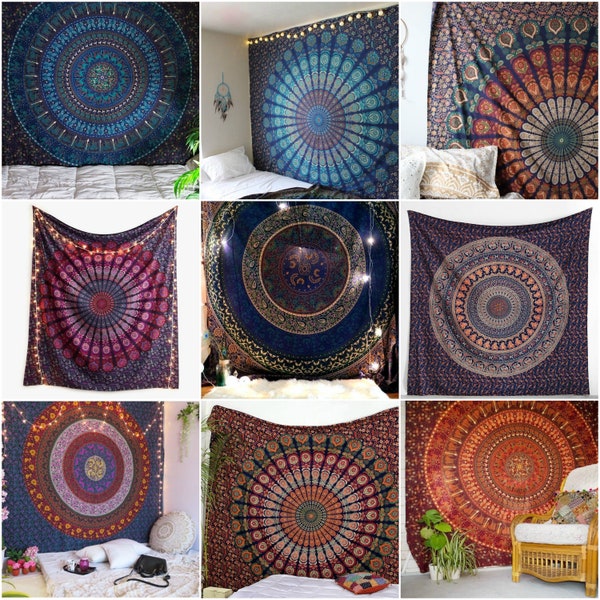Mandala Tapestry - Etsy
