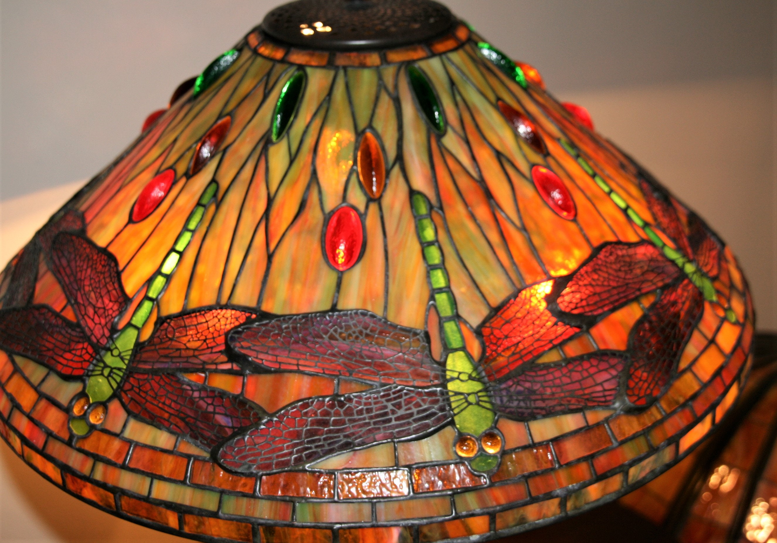 Tiffany Lamp DRAGONFLY 20" - Etsy