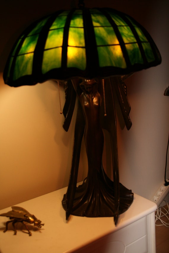 Table Lamp Flying Lady peter Behrens Reproductions Etsy UK