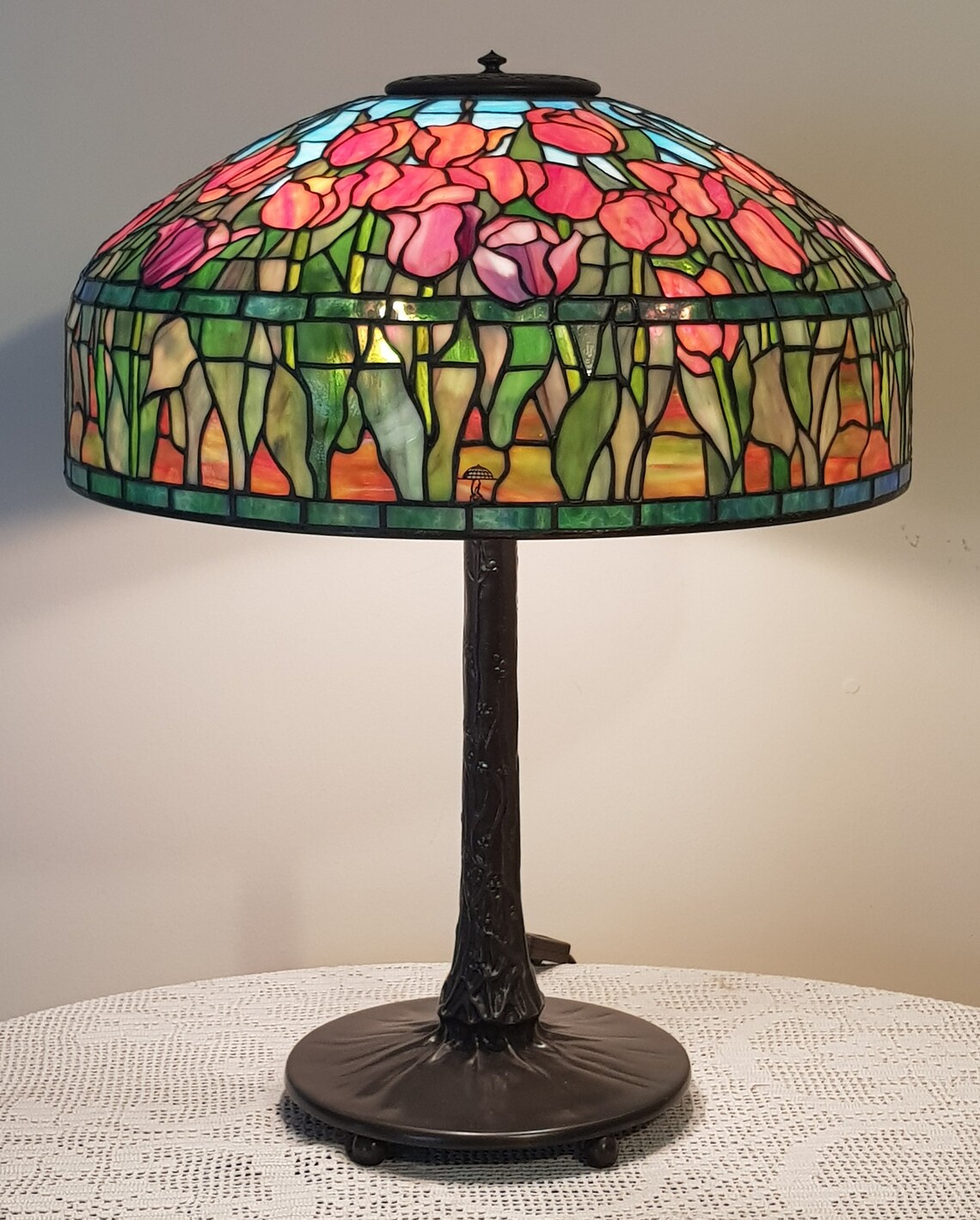 Tiffany Lamp Replica TULIP T 1596 Etsy