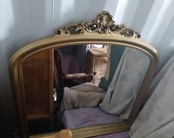 Small Decorative Overmantle Mirror.