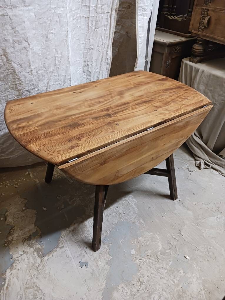 Part Stripped Ercol Drop Leaf Table Together With Six Ercol Etsy UK
