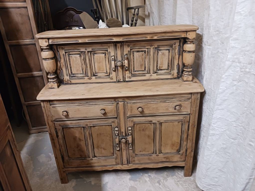 Stripped Ercol Court Cupboard. Etsy