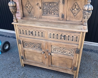 Stripped Small Oak Court Cupboard.