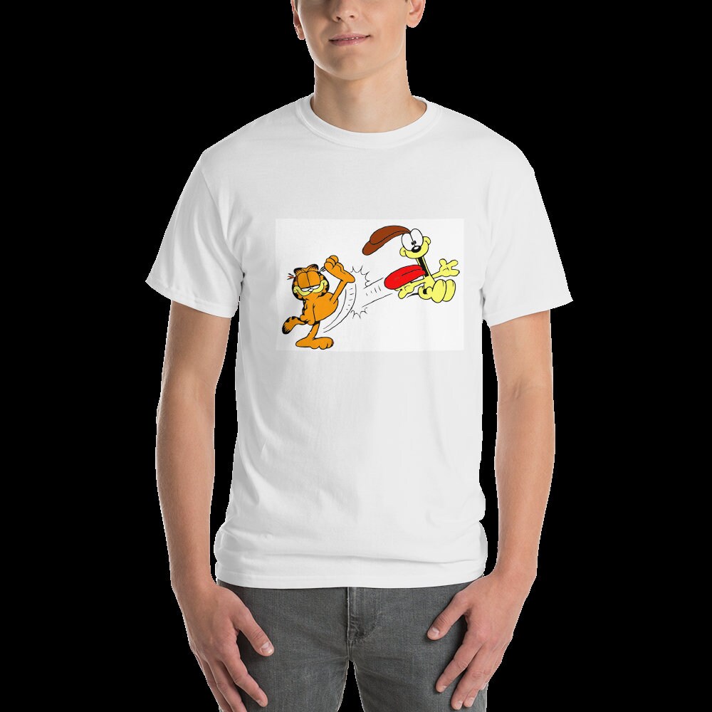 Garfield and Odie Cartoon Inspired Mens Tshirt Top Etsy UK