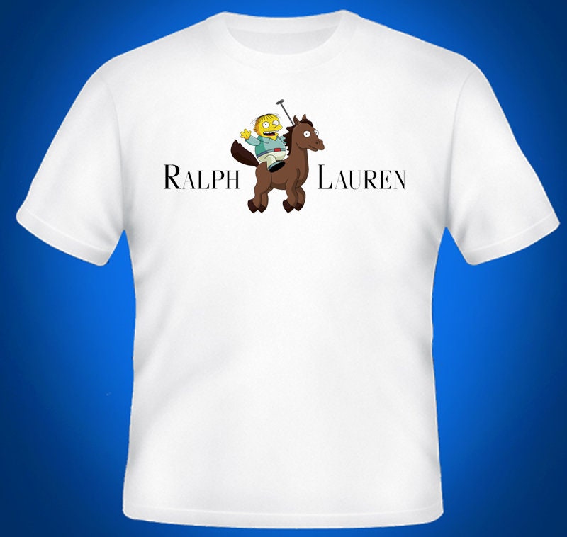Ralph Lauren Simpsons Cartoon Inspired TV Show Mens T-shirt | Etsy