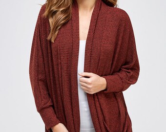 lightweight open front cardigan