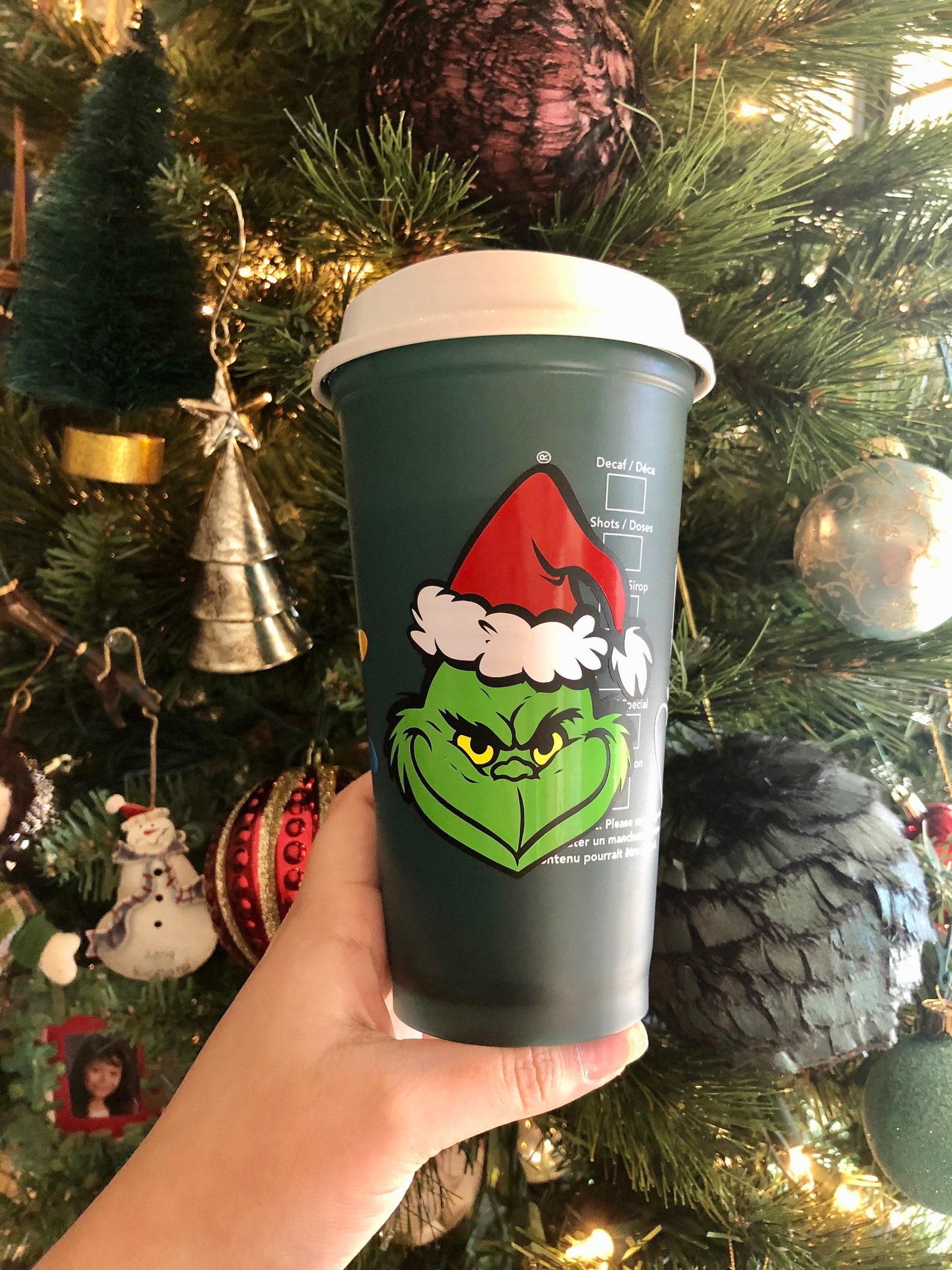 Personalized The Grinch Grande Starbucks Hot Cup Christmas Etsy