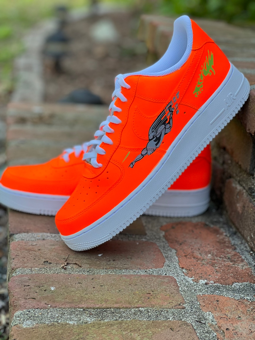 Hand Painted Monogram Design - Custom Nike Air Force 1 Trainers