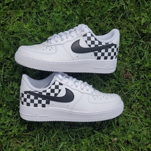 black checkered air force 1