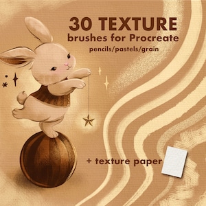 Pennelli per texture per Procreate Pencil Grain Crayon Pastel Brushset per illustrazione digitale, texture cartacea, rumore, schizzi, pacchetto di pennelli