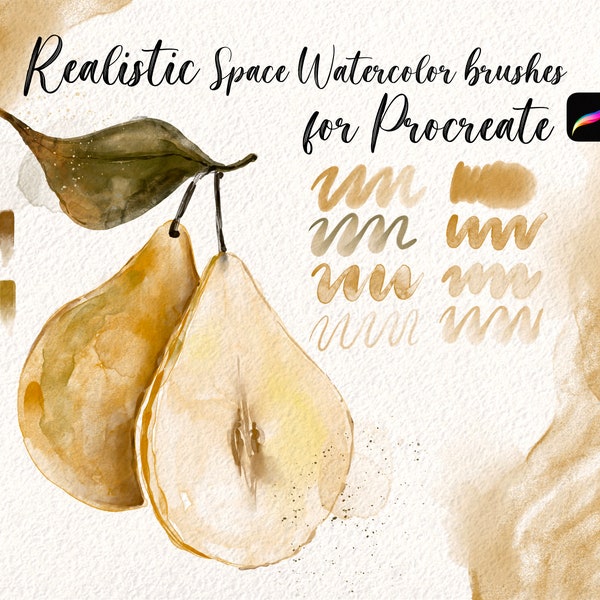 Realistic space Watercolor brushes for Procreate Brushset for iPad, Watercolour brush pack Procreate stamps bundle digital art kit tools