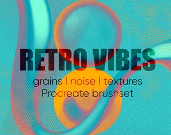 Retro Grain Noise brushes for Procreate 3d brush set vintage poster textures procreate bundle brushset for iPad digital art kit tools