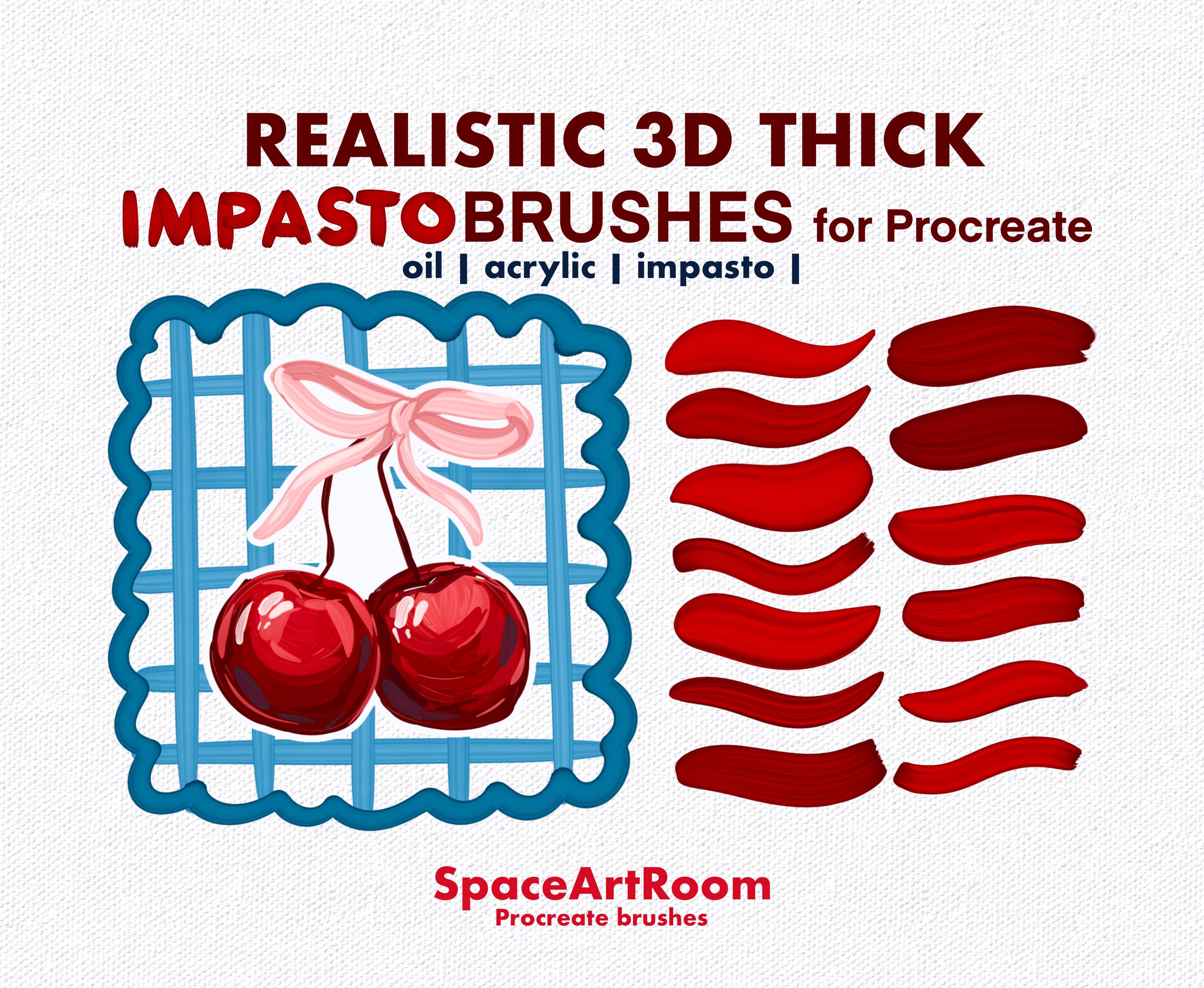 Realistische 3D-Impasto-Procreate-Pinsel — Set für dicke Öl- & Acryl-Texturen - Image 1