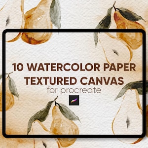 10 Carta per acquerello realistica Tela testurizzata a grana ruvida per tele con texture a grana Procreate