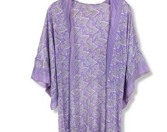 Purple Silk Kimono, Shirt dresses, Nightie, Gown dress, Blouser, 70s Clothing, hippie clothes, 70s, Boho