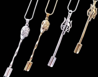 Mini cucchiaio ottone argento collana teschi Shiva forchetta pendenti zingaro Boho gioielli tribali collana pendente