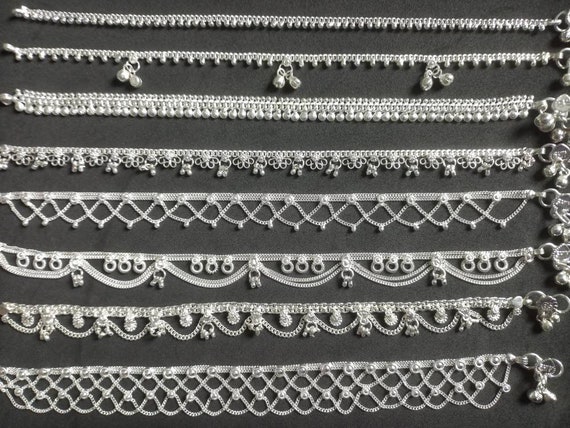 Buy Silver Anklets Belly Dance Bells Dainty Chain Anklet Ankle Bracelet Online in India Etsy