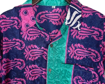 Lochie - lise / vintage 古着 / silk shirt Vintage Silk Shirt Size L Silk Shirt Unisex Oversize Short