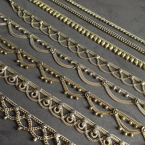Indiase Payal-messing enkelbanden, buikdansbellen, enkelbandketting delicatesse, enkelband