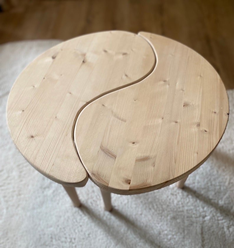 Yin Yang Coffee Table Solid Wooden Table Design Coffee Table Side Table