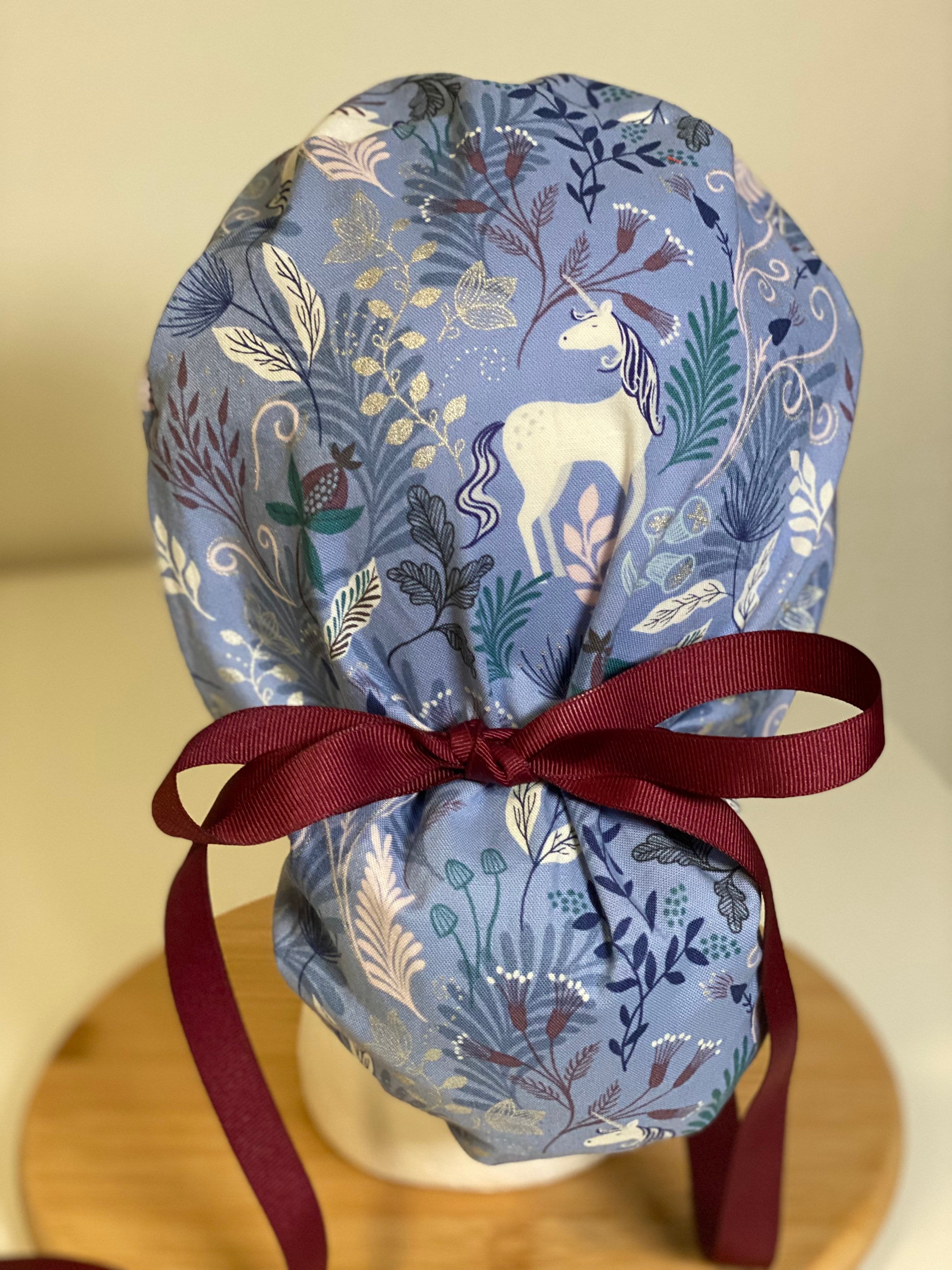 Periwinkle Blue Unicorn Scrub Hat Unicorns Scrub Cap Etsy