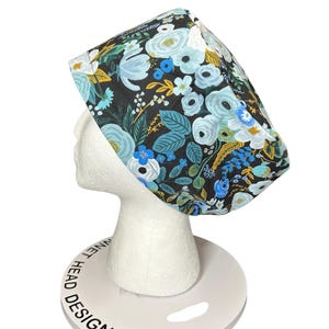 Rifle Paper Co. Floral Euro Scrub Cap: Blue Garden Party