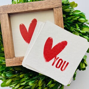 Love You Fliese, Austauschbares Deko Schild, Tablett, Saisonale Wohndeko, Valentinstag Schilder, Liebe Deko, Februar Schilder