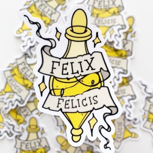 Felix Felicis Potion Vinyl Sticker, Potter Sticker, Potions, Potions ...
