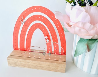 Acrylic Rainbow & Cloud Earring Holder with Stand, Earring Stand, Acrylic Stand