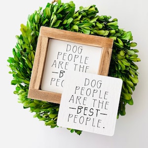 Dog People Are The Best People Tile, Interchangeable decor sign, tiered tray signs, tiered tray decor, interchangeable signs. dog decor