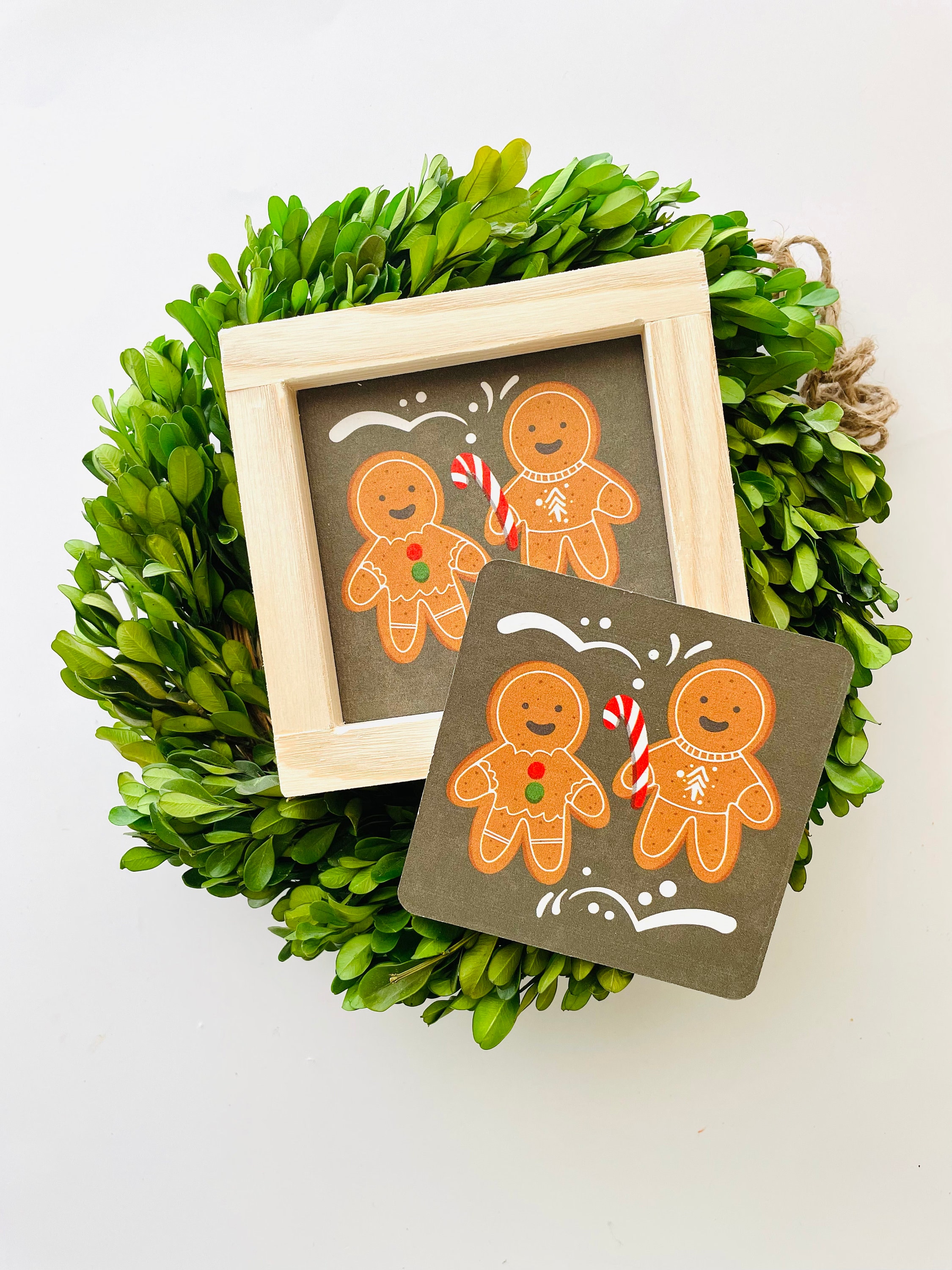 Gingerbread Sign Gingerbread Man Tile, Interchangeable Decor Sign, Tiered Tray, Seasonal ...