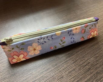 Small Cotton Pencil Holder with Zipper