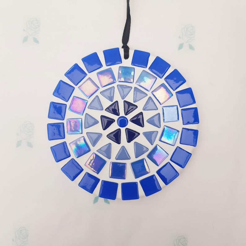 Mosaic Coaster / Mandala Kit in Blue Creative Beginner Craft Etsy UK