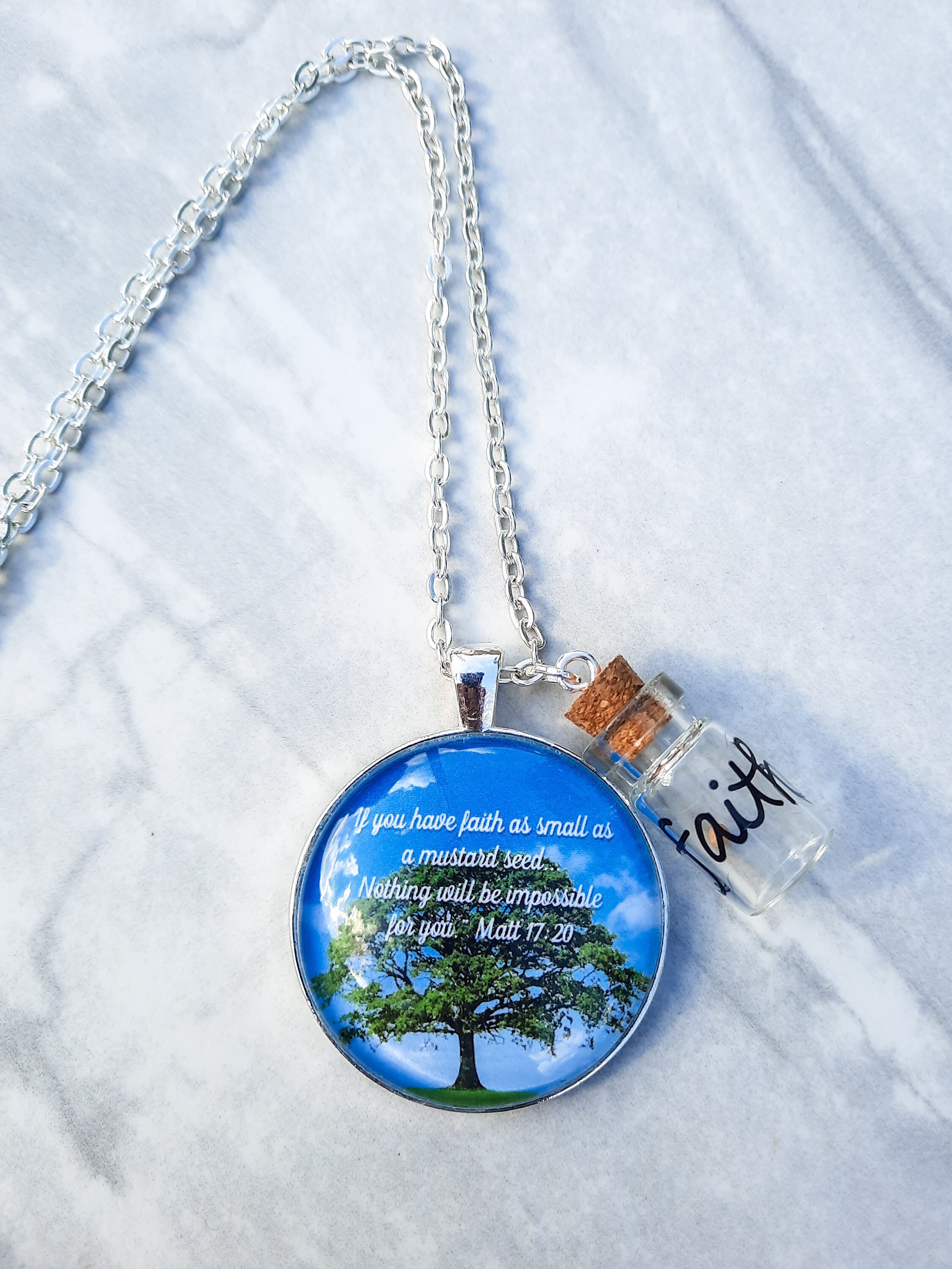 Mustard Seed Necklace / Inspirational Christian Gift / Matthew Etsy.de